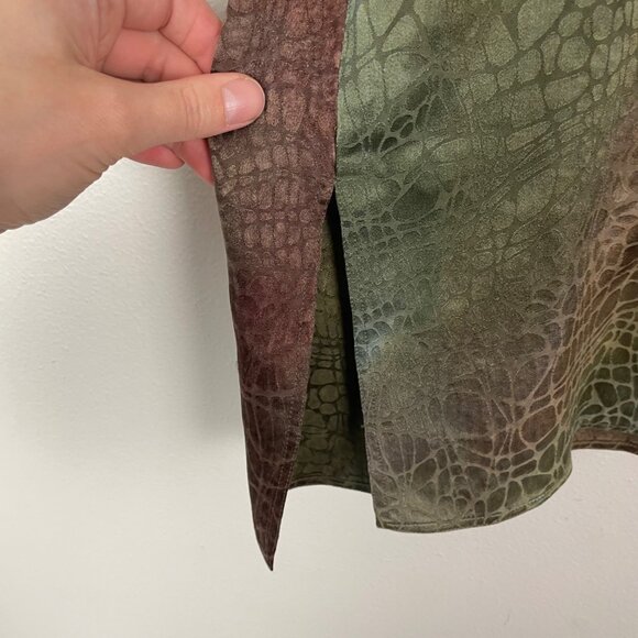 Kay Chapman M 100% Silk Multicolor Abstract Print‎ Tunic & Scarf Set Art to Wear - Picture 7 of 10